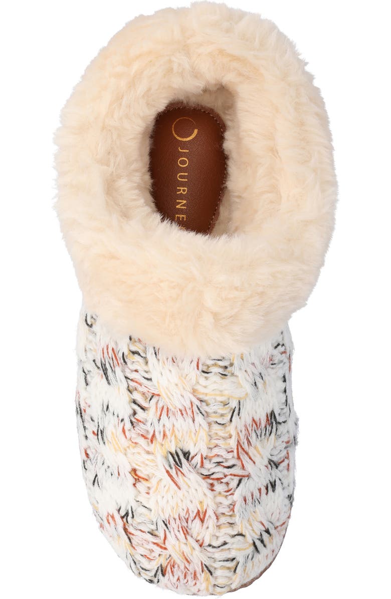 Journee Collection Adiah Faux Fur Trim Slipper, Alternate, color, Beige