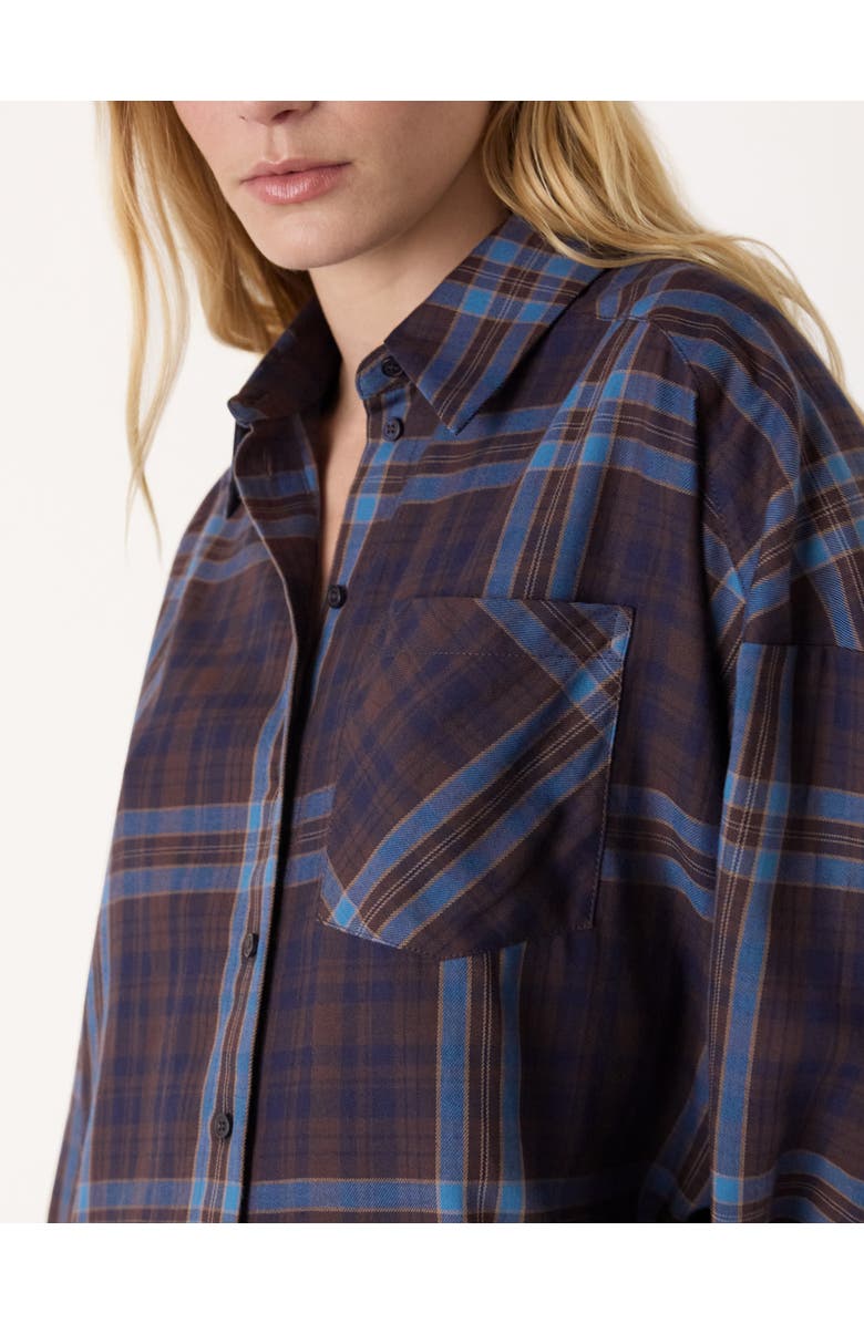Whistles Checked Brushed Cotton Shirt, Alternate, color, Blue/Multi