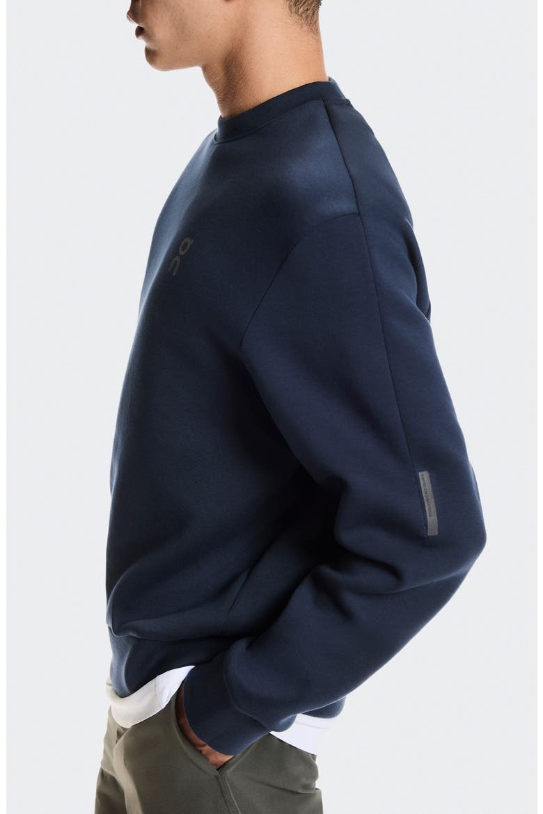 Focus Tech Crewneck Sweatshirt, Alternate, color, NAVY