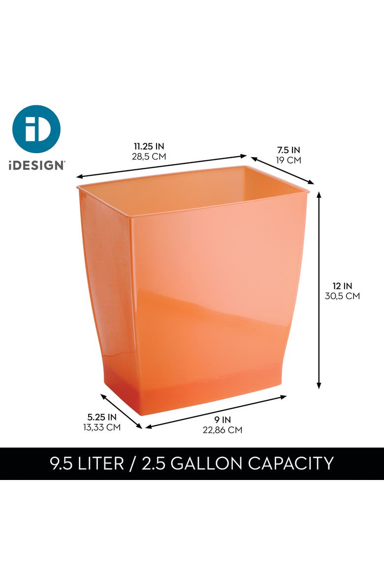 rectangular trash can, 2.5 gal. / 9.5 liter, 4-pack, Alternate, color, Tango