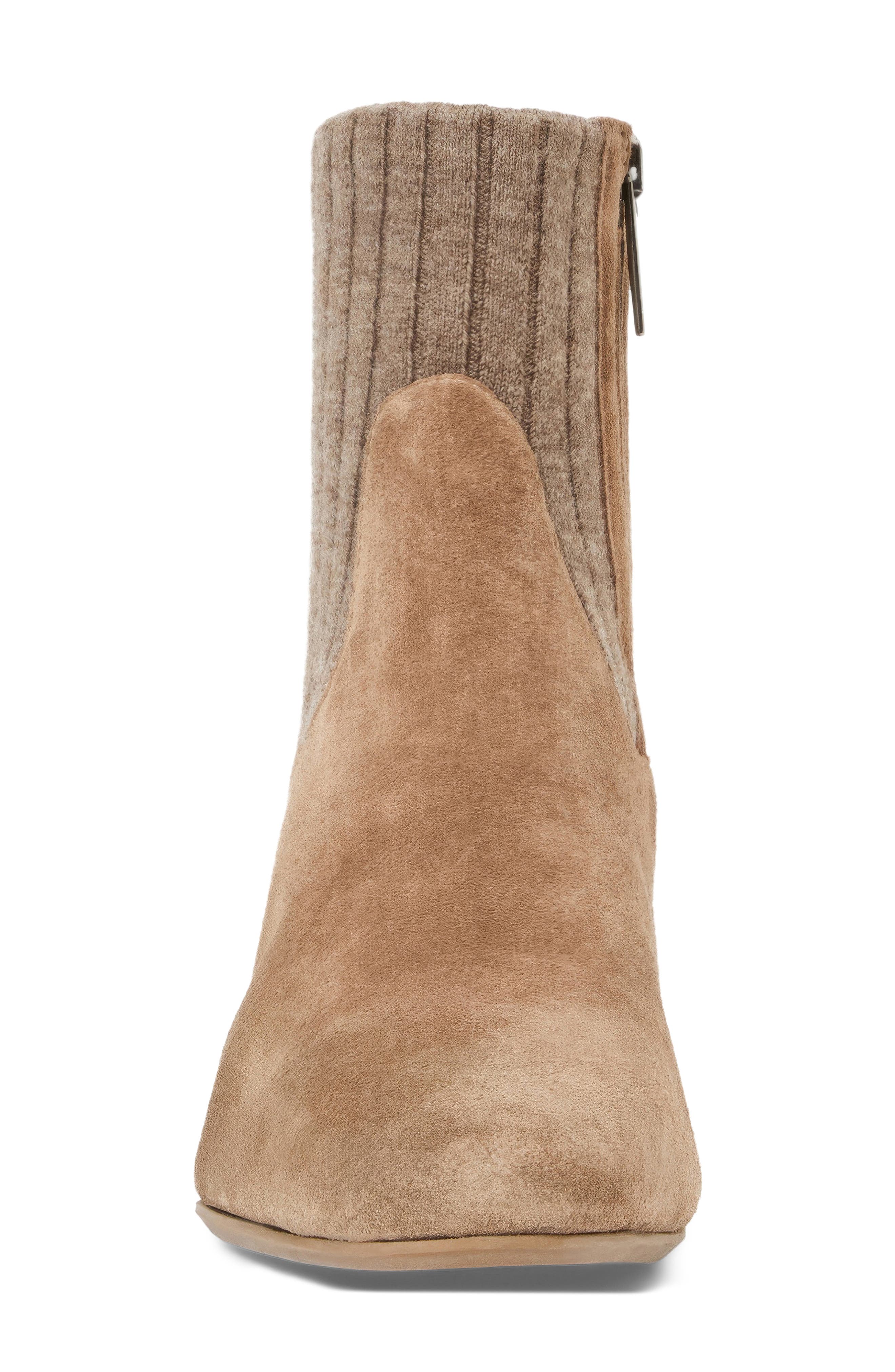 Ulyssa Cozy Bootie, Alternate, color, AMARETTO SUEDE/ KNIT