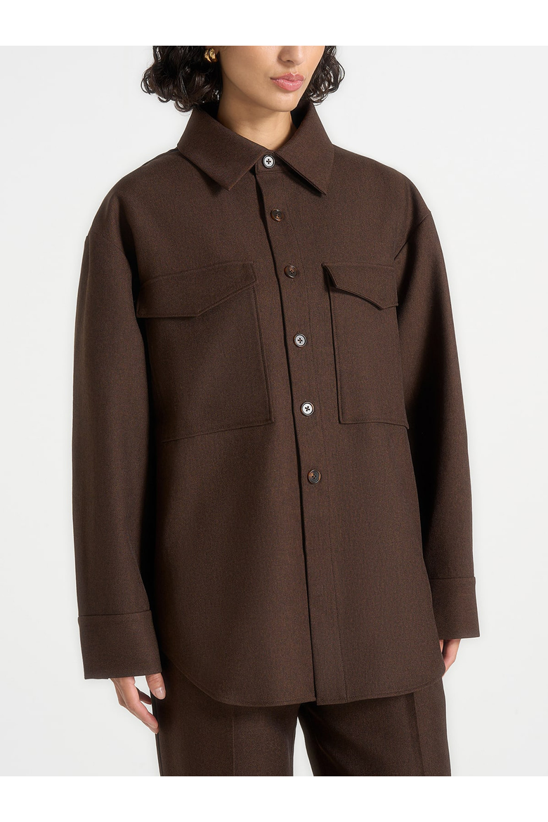 Joy Relaxed Fit Oversized Shirt, Main, color, Brown