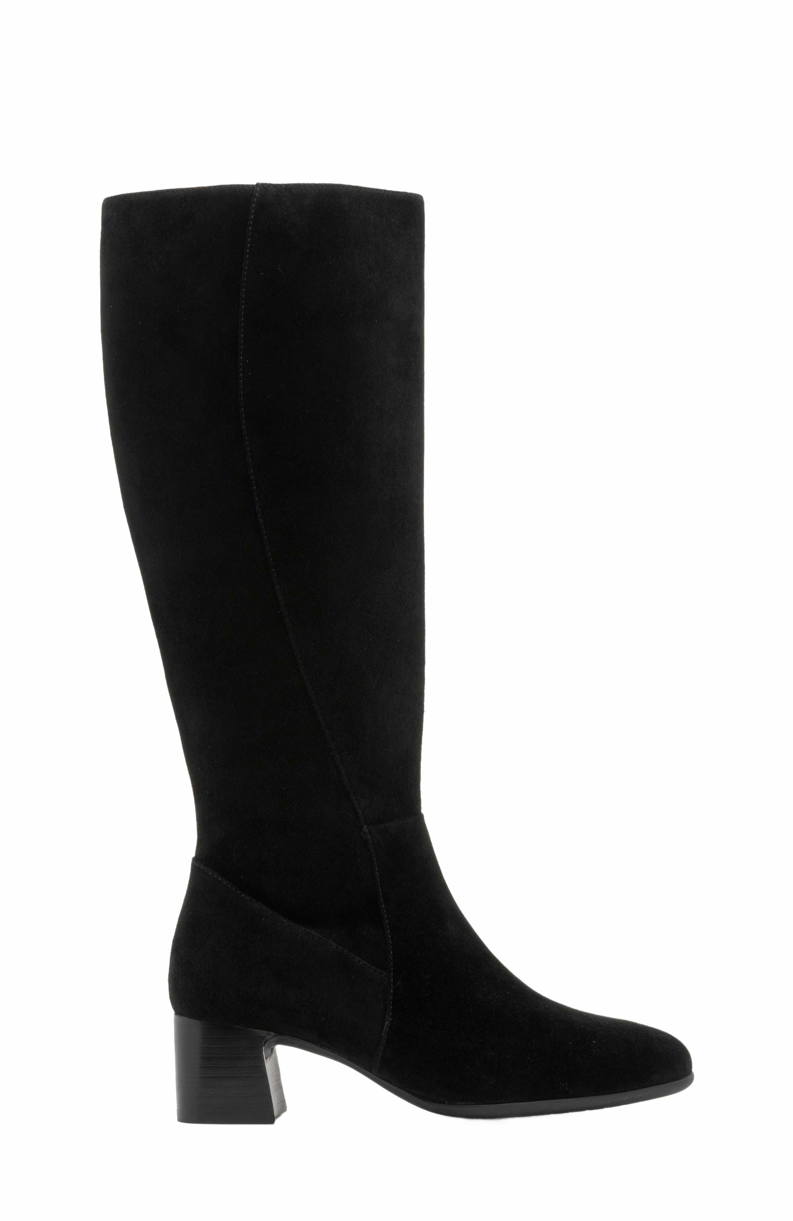 ABEO Avenue Tall Boot, Alternate, color, Black Suede - Regular