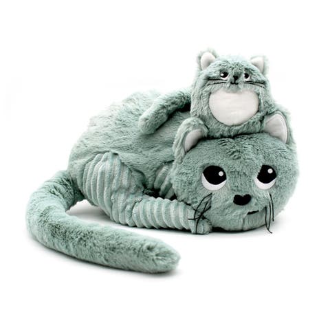 Cat Mom & Her Baby - Secret Keeper Plush Toy, Eco-Friendly, Soft & Washable