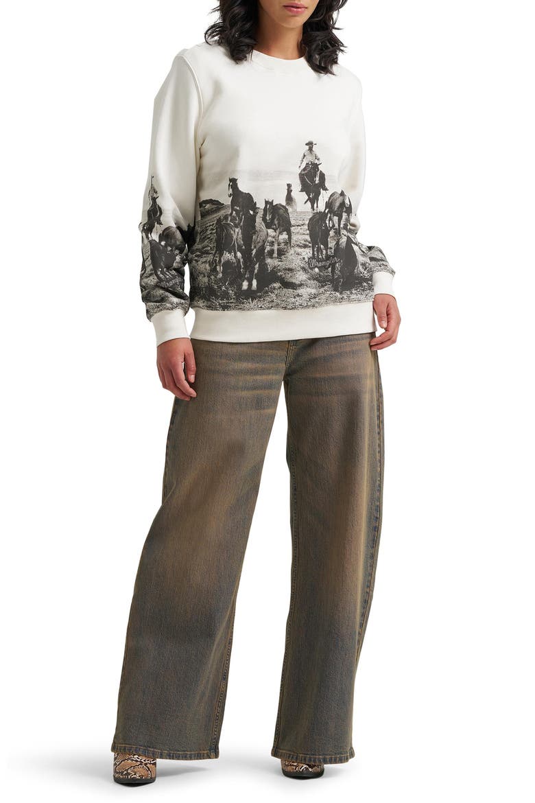 Low Rise Ultra Barrel Leg Jeans, Alternate, color, WARM DUNES
