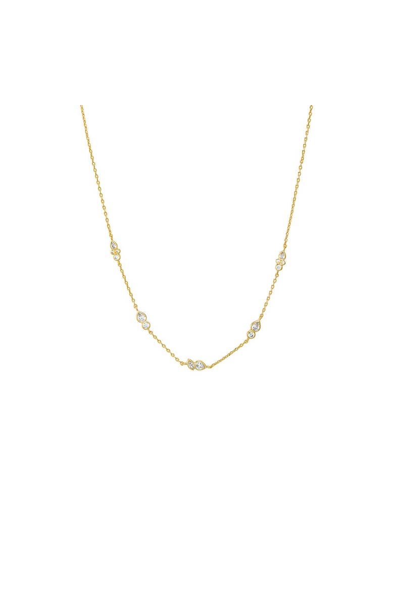 BY ADINA EDEN Multi Double CZ Bezel Charm Necklace, Main, color, 