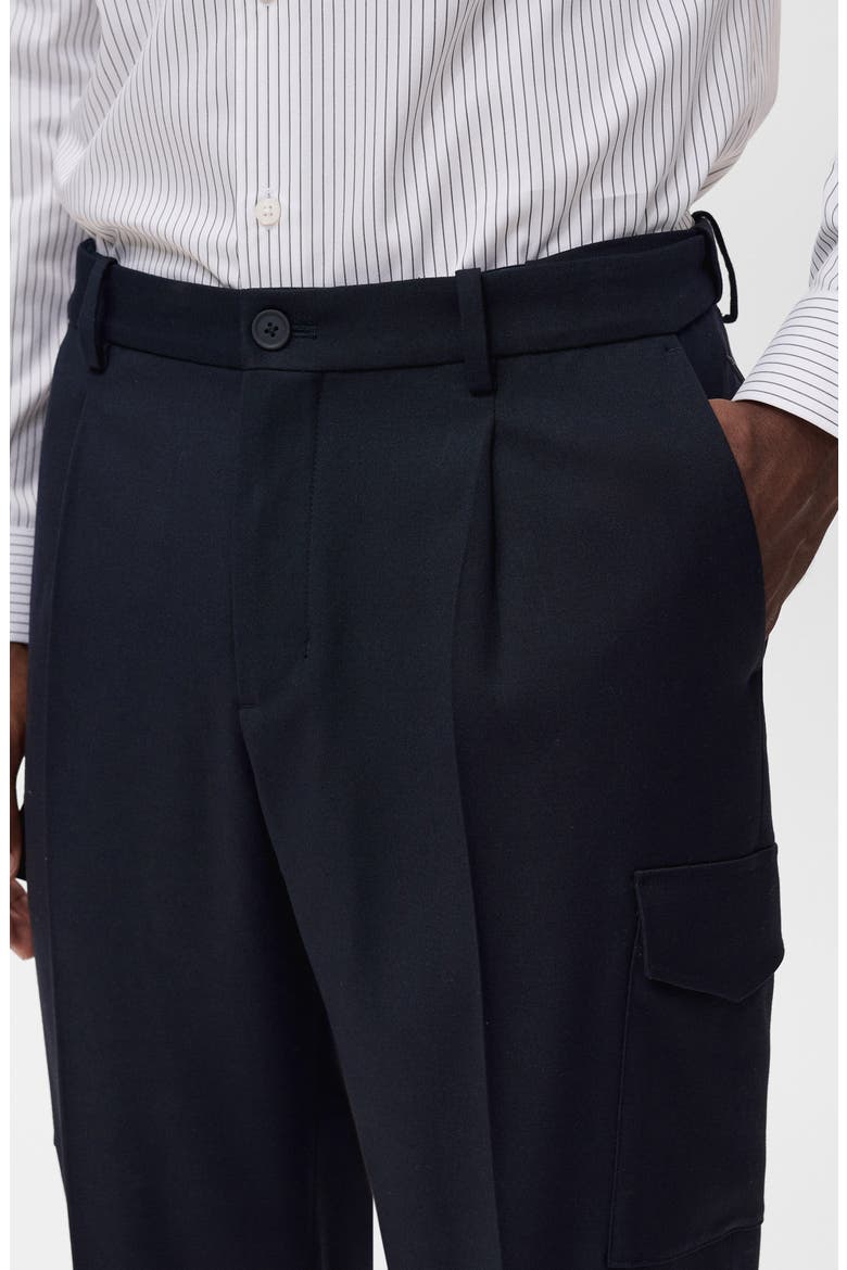 Slim Fit Thermolite® Pleated Cargo Pants, Alternate, color, NAVY