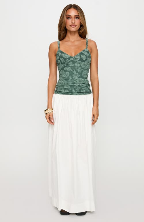 Princess Polly Attention On Me Paisley Velvet Burnout Camisole In Blue