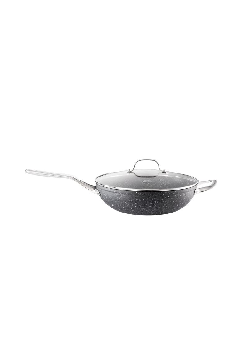 IRONROC™ 4.8 Qt Wok with Lid, Main, color, BLACK