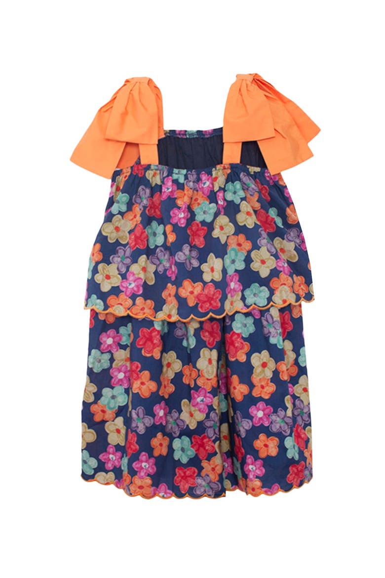 Fiesta Cap Sleeve Dress, Alternate, color, Orange
