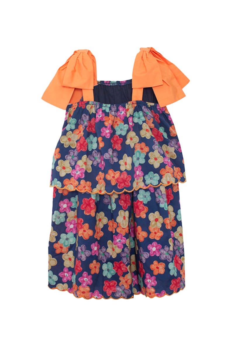 Mabel + Honey Fiesta Cap Sleeve Dress, Alternate, color, Orange