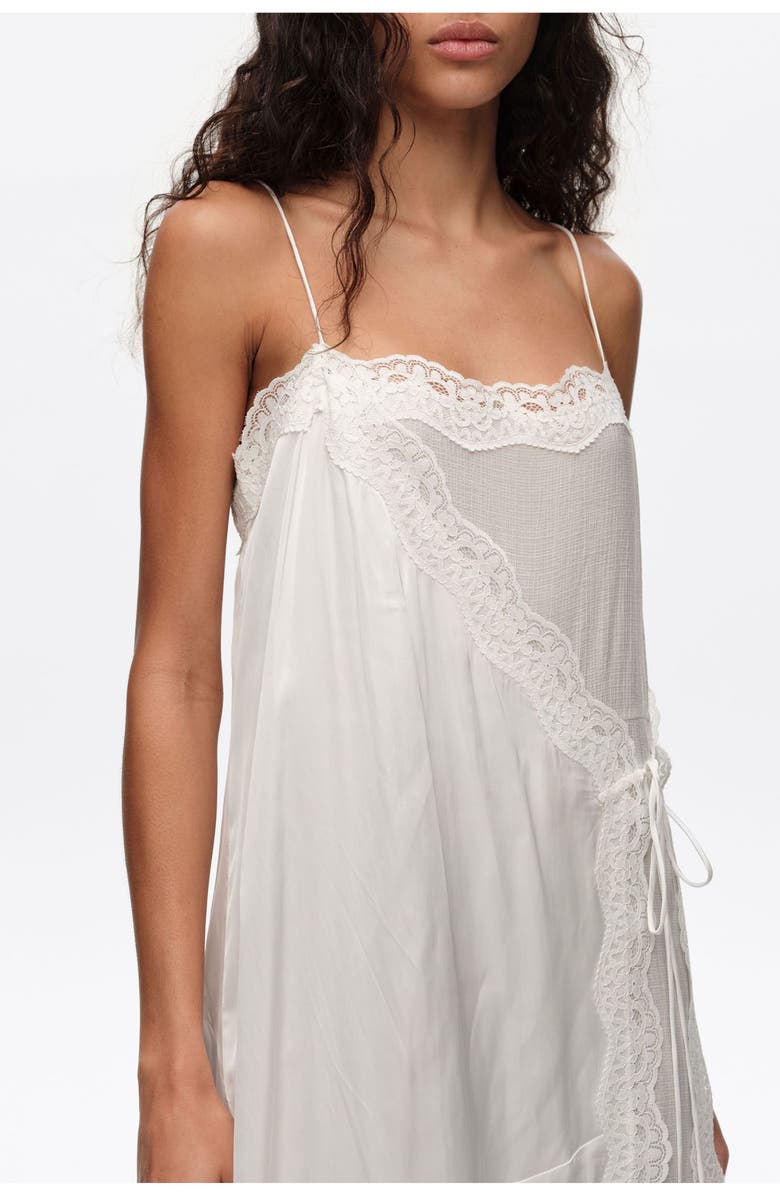 Bimba y Lola Off-White Lace Skirt-Trouser Hybrid, Alternate, color, Off White