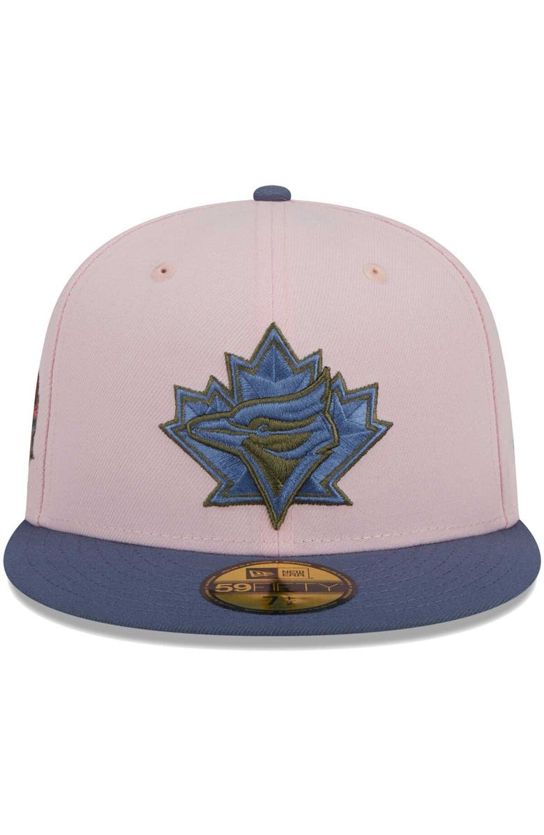 New Era Men's New Era Pink/Blue Toronto Blue Jays  Olive Undervisor 59FIFTY Fitted Hat, Alternate, color, 