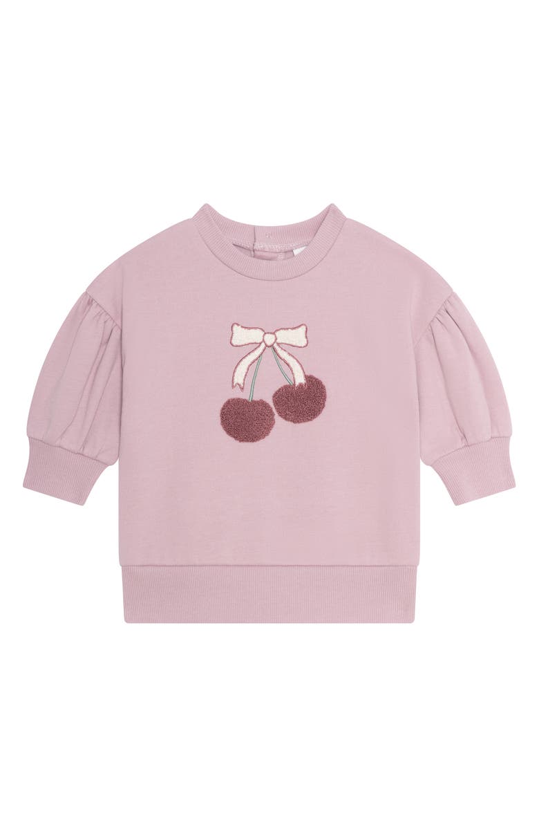 PL Baby by Petit Lem Flower Tunic, Leggings & Headband Set, Alternate, color, Cherries