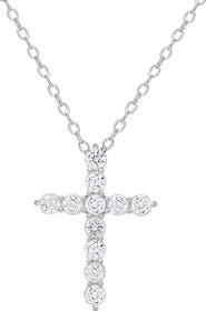 Lily Nily Kids' Cubic Zirconia Cross Pendant Necklace
