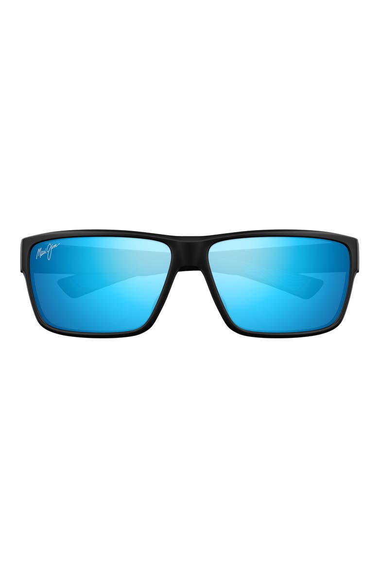 Uila 62mm PolarizedPlus2® Oversize Rectangular Sunglasses, Main, color, BLACK/ BLUE HAWAII