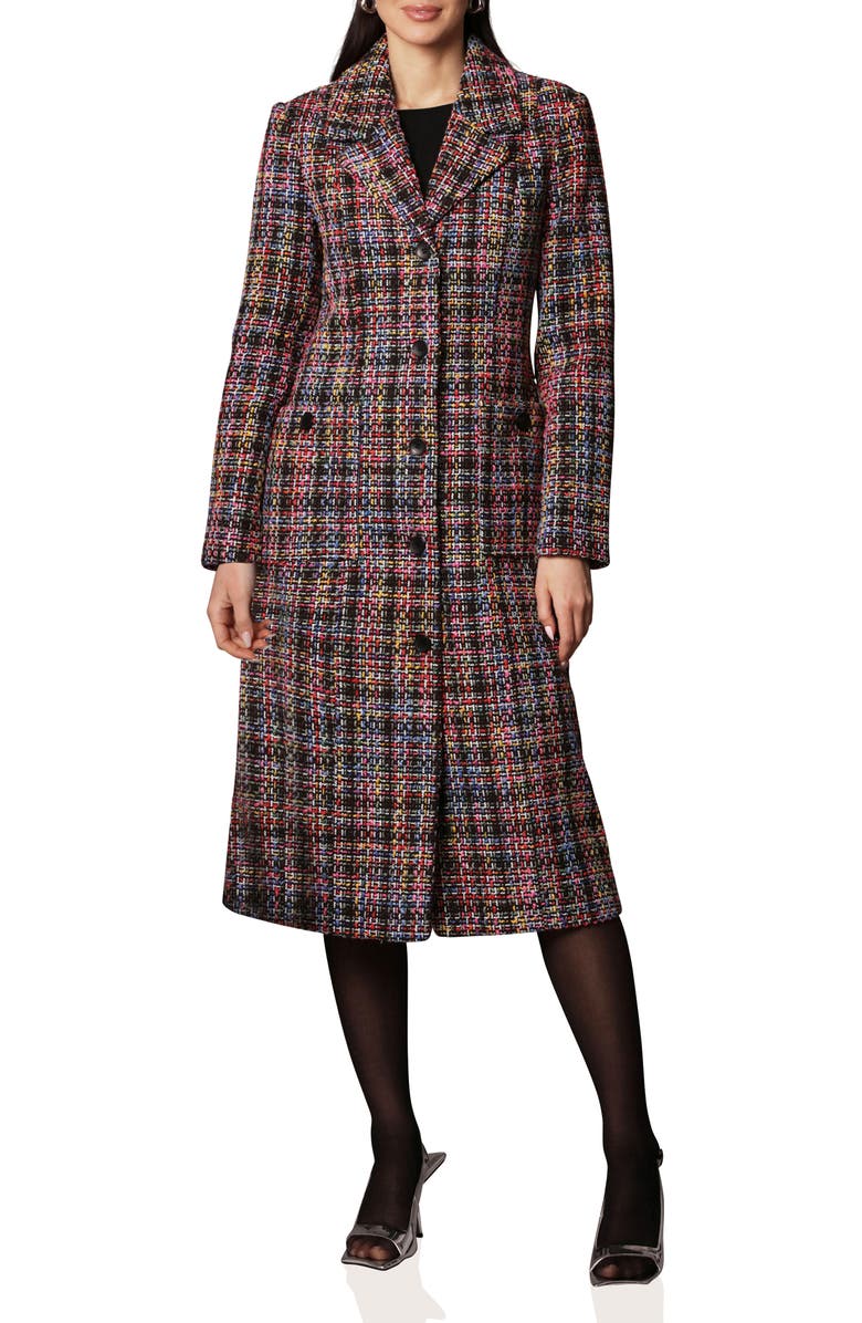 Avec Les Filles Tweed Longline Coat, Main, color,