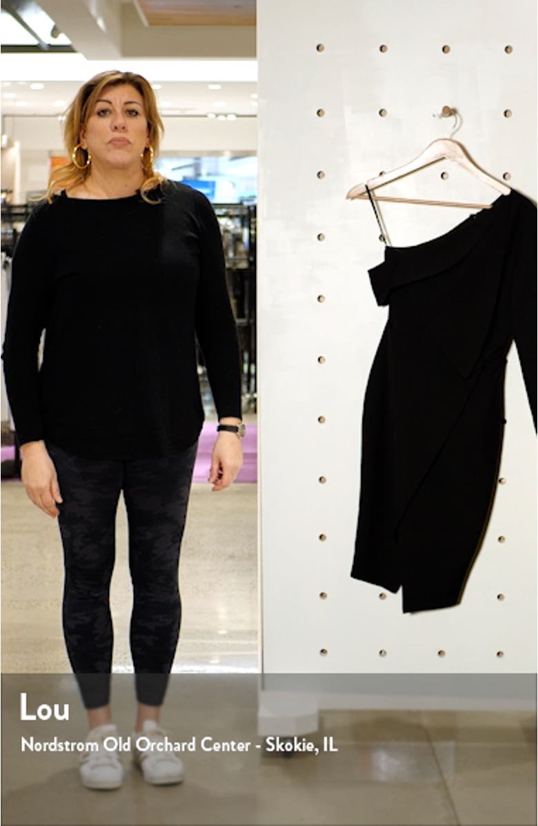 Folded Detail One Shoulder Cocktail Dress, sales video thumbnail