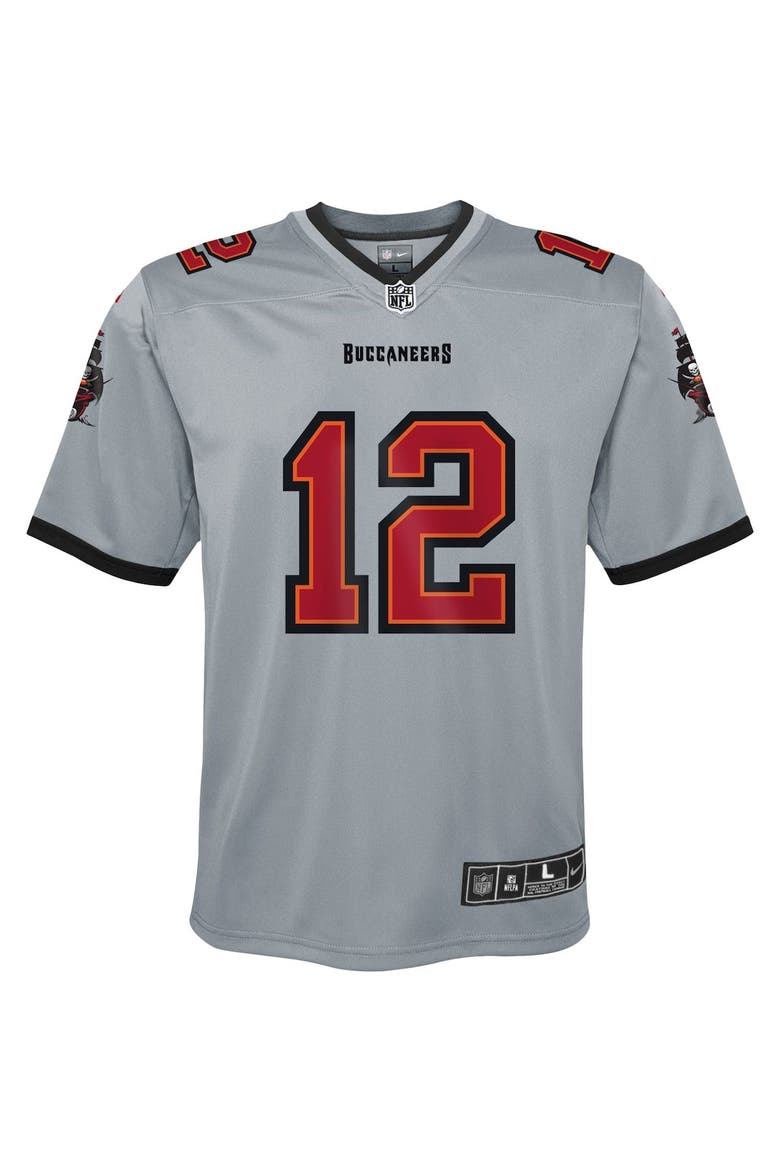 Youth Nike Tom Brady Gray Tampa Bay Buccaneers Inverted Team Game Jersey, Alternate, color, Gray