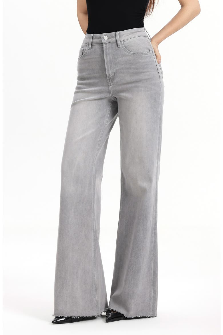 Super High Waist Wide Leg Jeans, Alternate, color, STONE GRAY
