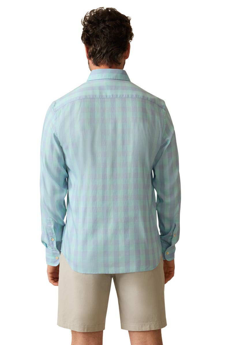 Faherty Movement Monterrey Plaid Button-Up Shirt, Alternate, color, Lagoon Waters Check