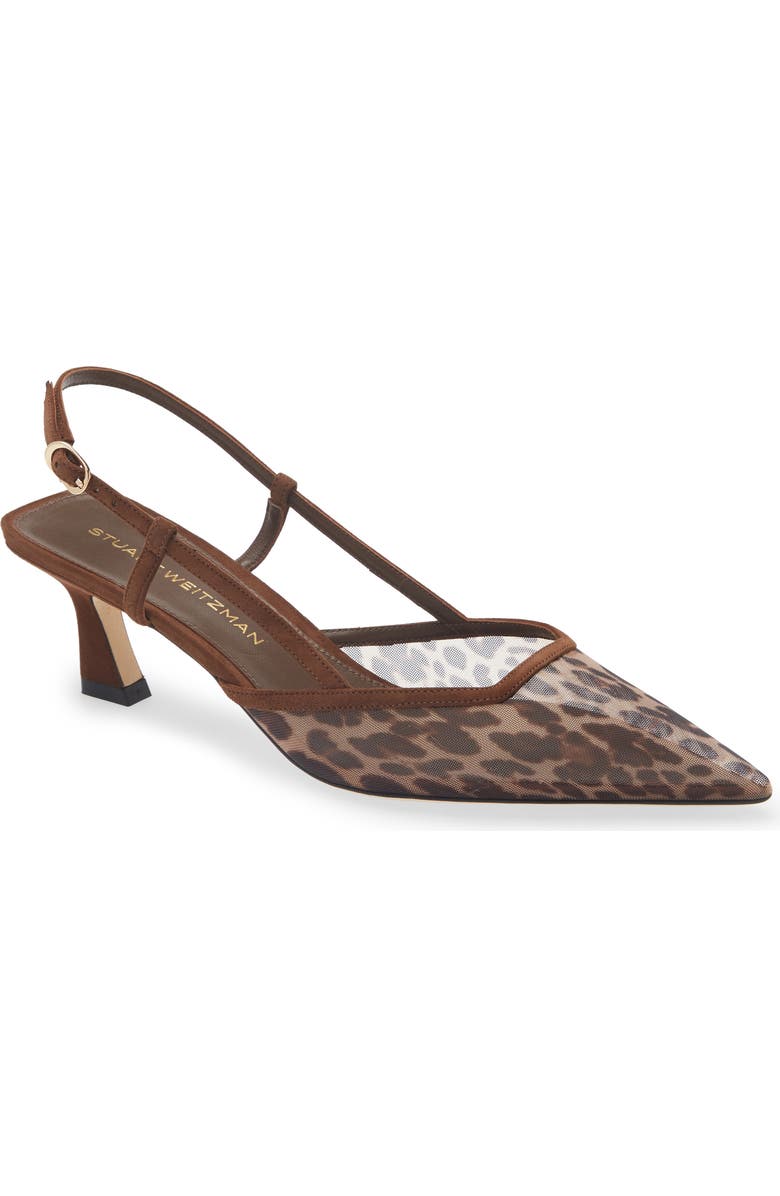 Stuart Weitzman Vinnie Kitten Heel Pump, Main, color, Brown