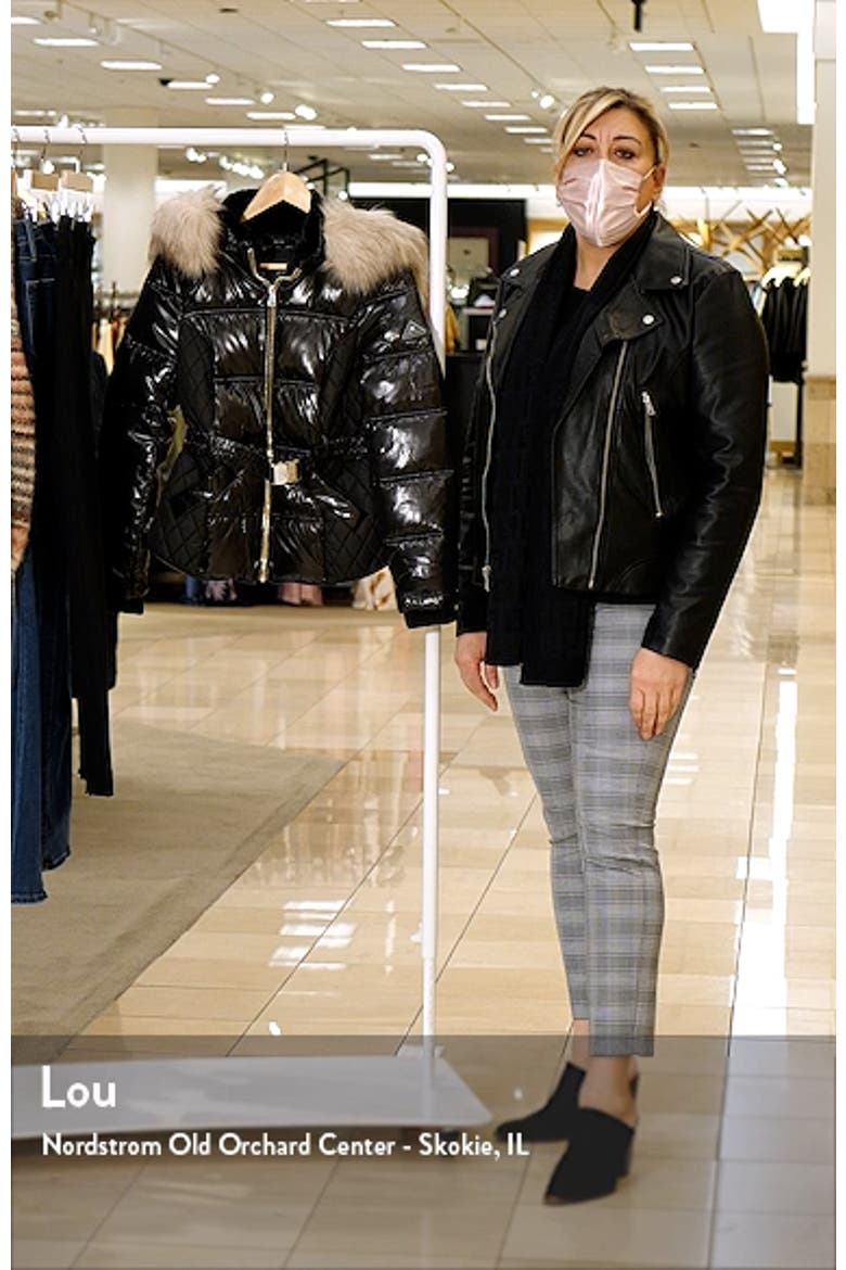 Hooded Puffer Jacket with Faux Fur Trim video