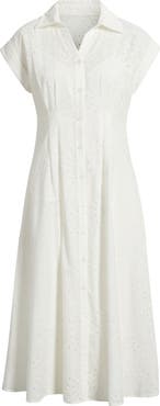 Julia Jordan Cotton Broderie Anglaise Shirtdress