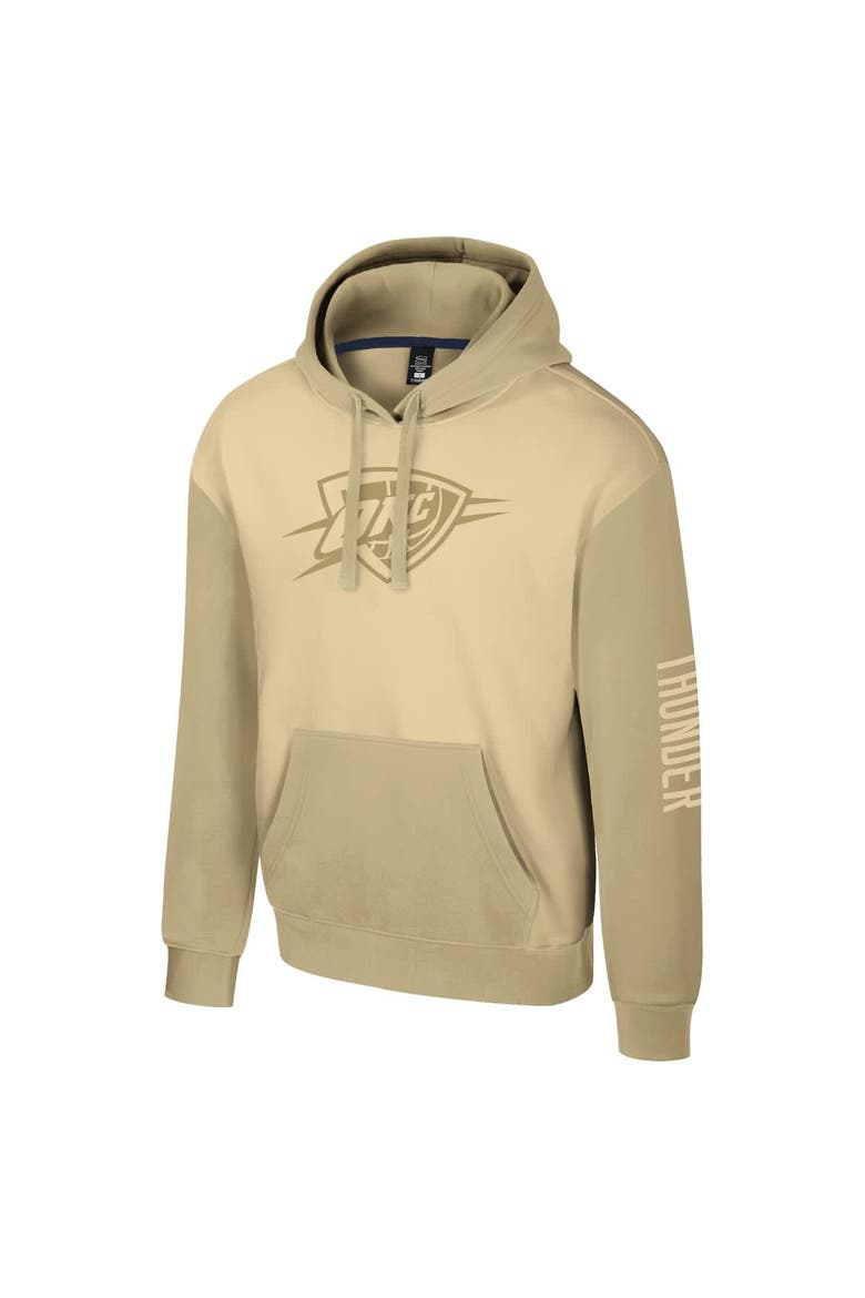 Unisex Stadium Essentials Khaki Oklahoma City Thunder Rafters Burst Hoodie, Alternate, color, Khaki