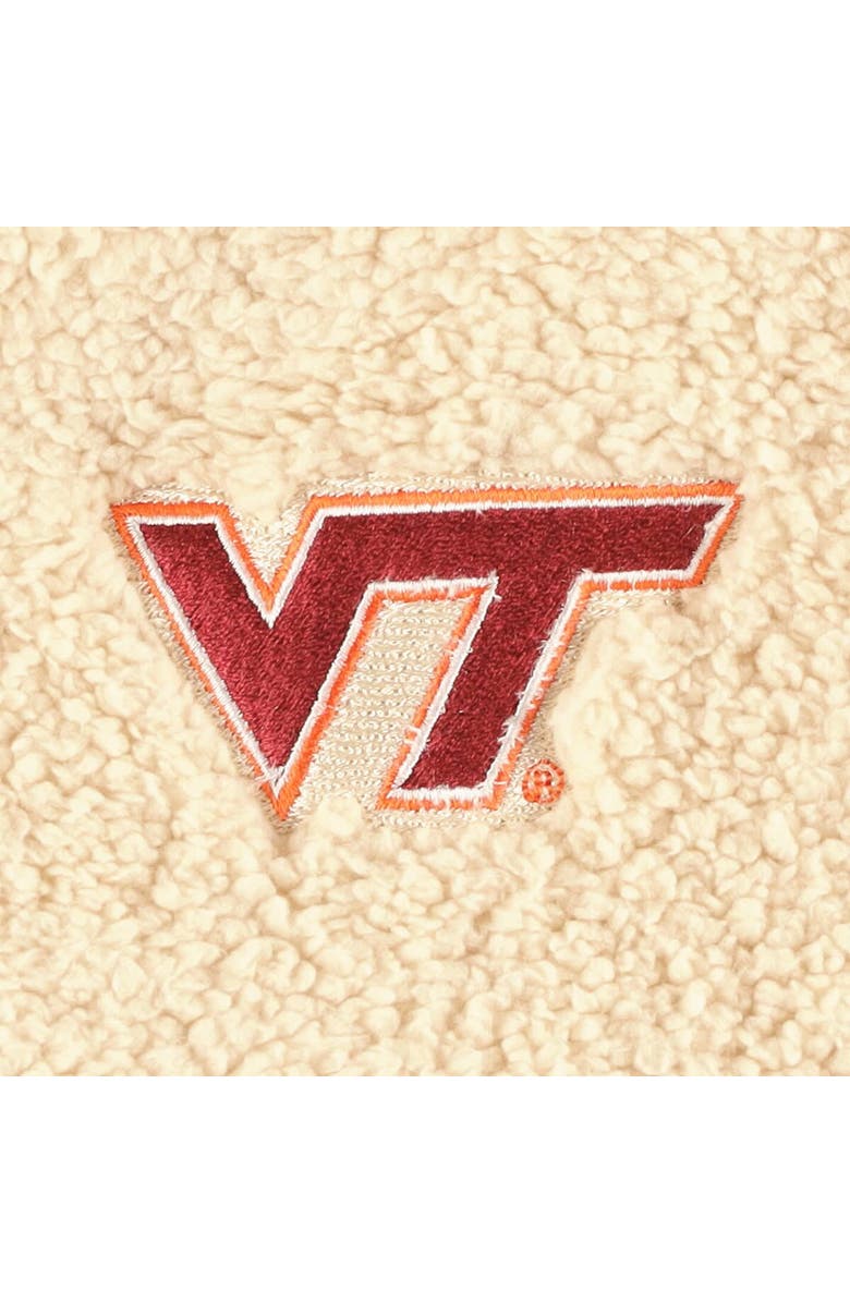 BOXERCRAFT Women's Natural Virginia Tech Hokies Everest Half-Zip Sweatshirt, Alternate, color,