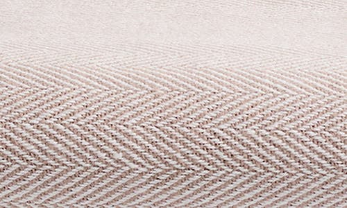 Petite Plume Herringbone Cotton Throw Blanket In Beige