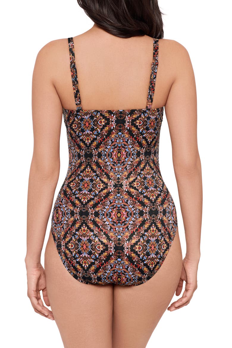 Scandale Kara One-Piece Swimsuit, Alternate, color, BLACK/ MULTI