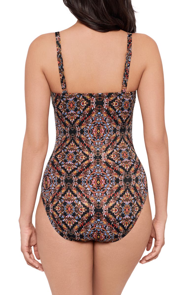 Miraclesuit<sup>®</sup> Scandale Kara One-Piece Swimsuit, Alternate, color, Black/ Multi