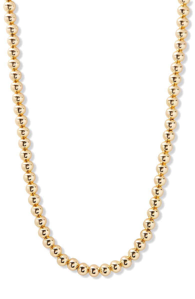 Brook and York Makenna Beaded Ball Chain Necklace, Main, color, Gold