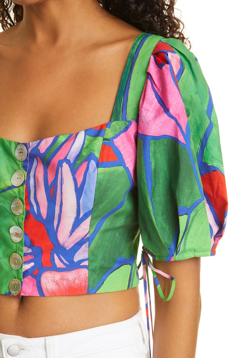 FARM Rio Tropical Bunch Crop Blouse, Alternate, color,