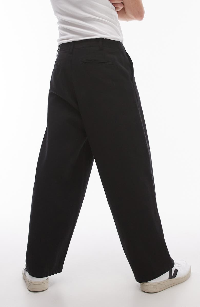 Topman Wide Leg Twill Pants, Alternate, color, 