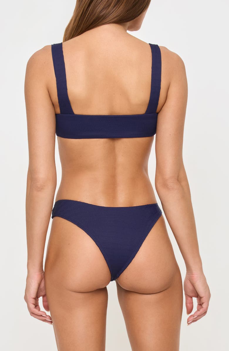 LSPACE Willow Pucker Textured Bikini Top, Alternate, color, Midnight Blue