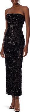 HELSI Leslie Sequin Strapless Gown