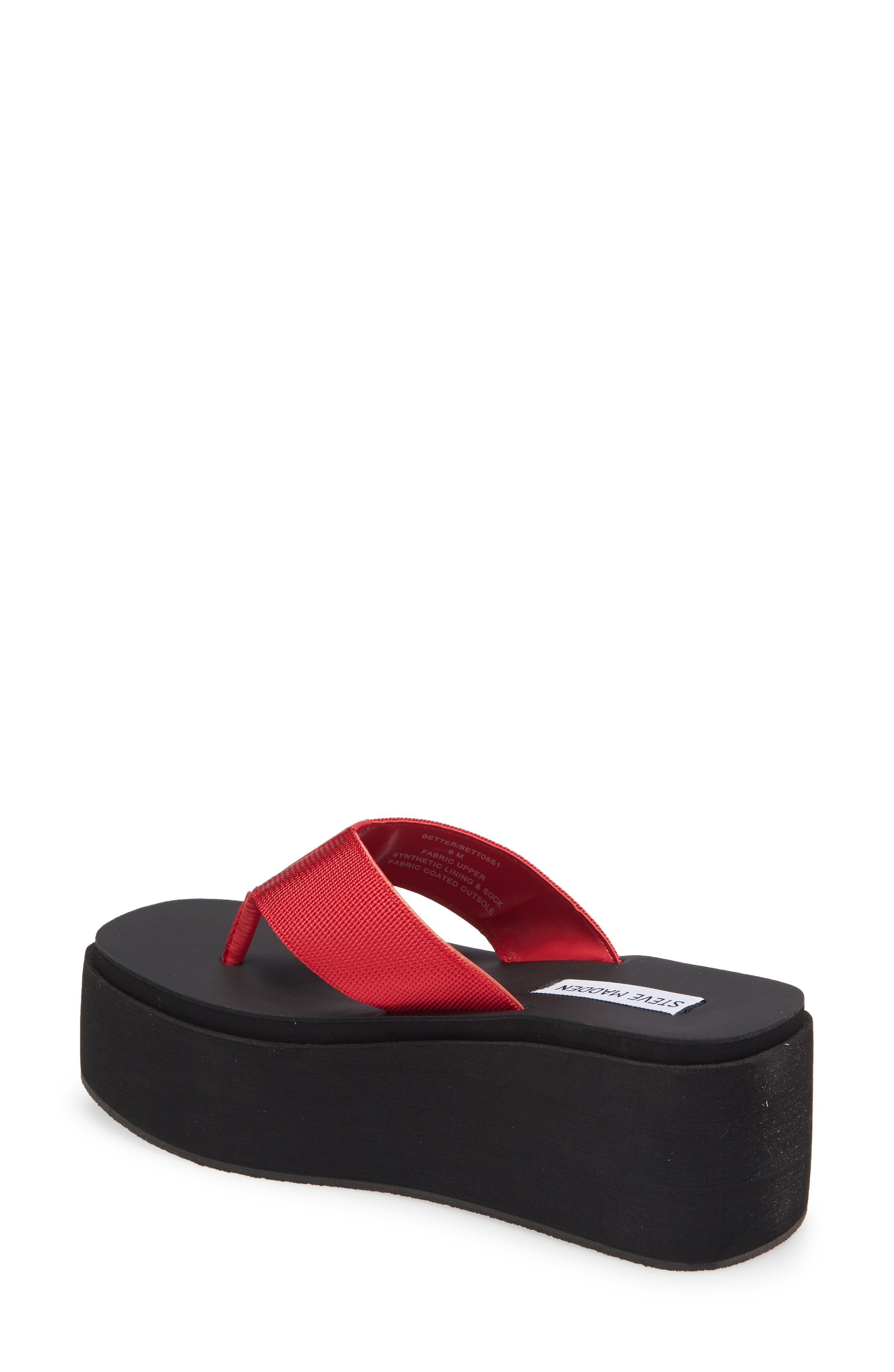 Platform Flip Flop, Alternate, color, RED