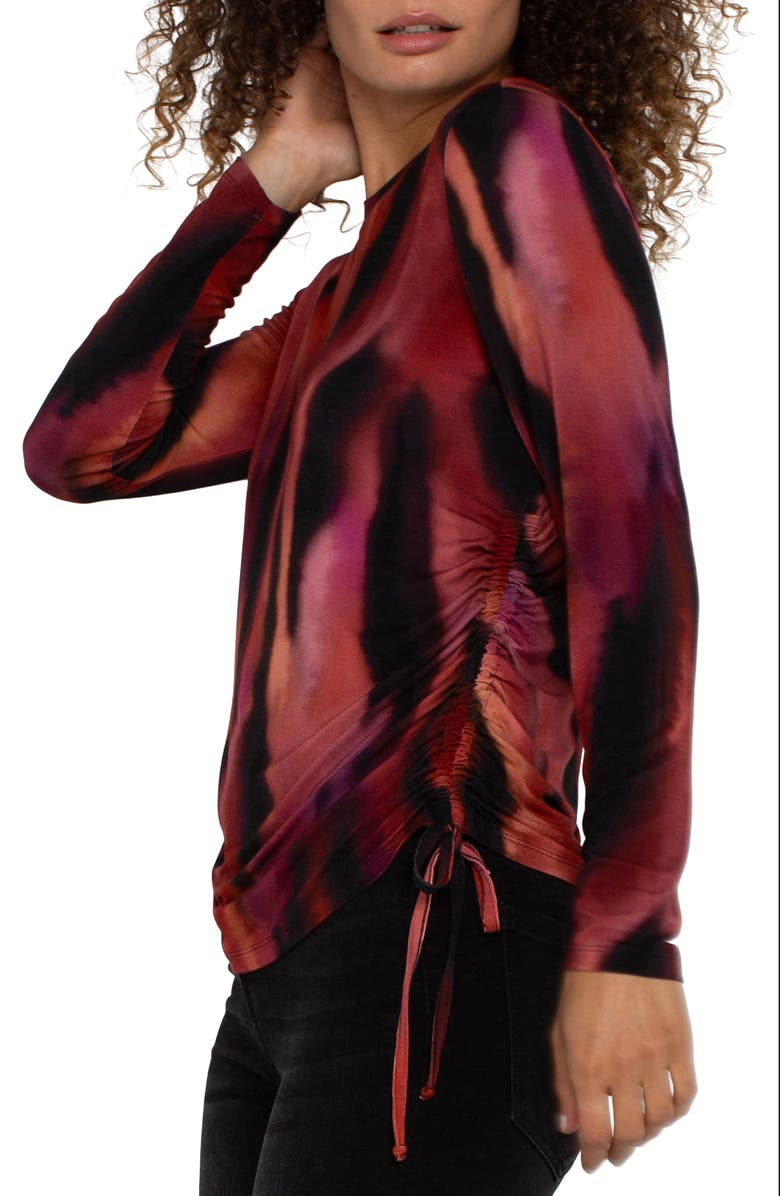 Liverpool Los Angeles Crewneck Ruched Top, Alternate, color, 