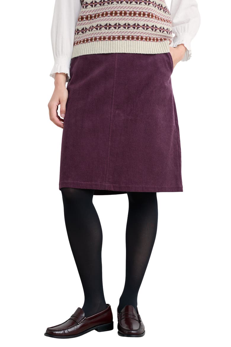Dovetail Organic Cotton Corduroy Skirt, Main, color, DARK HELLEBORE