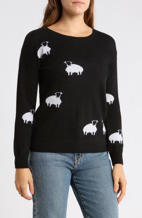 Cashmere Sheep Patterned Sweater