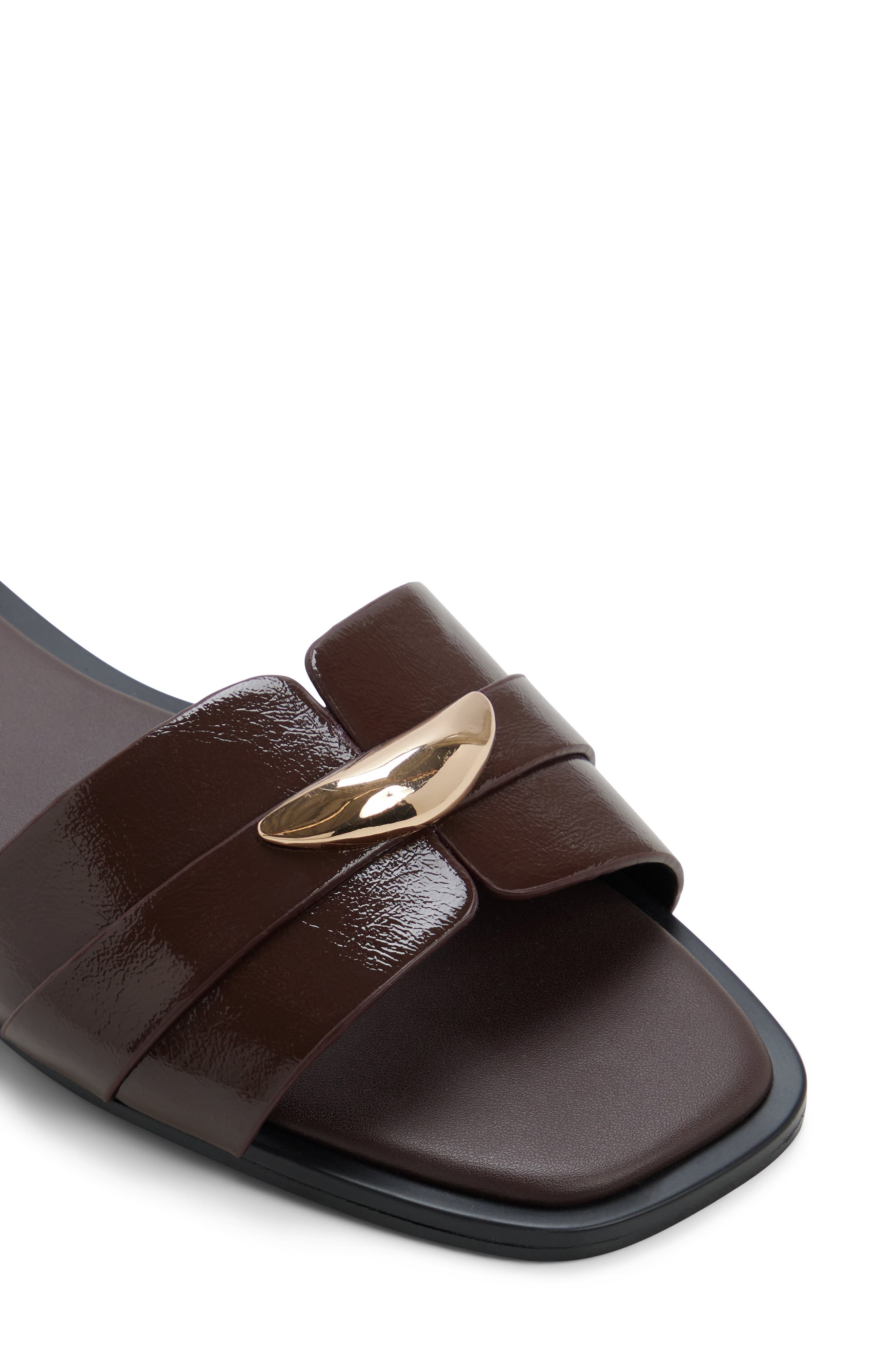 Briela Slide Sandal, Alternate, color, DARK BROWN