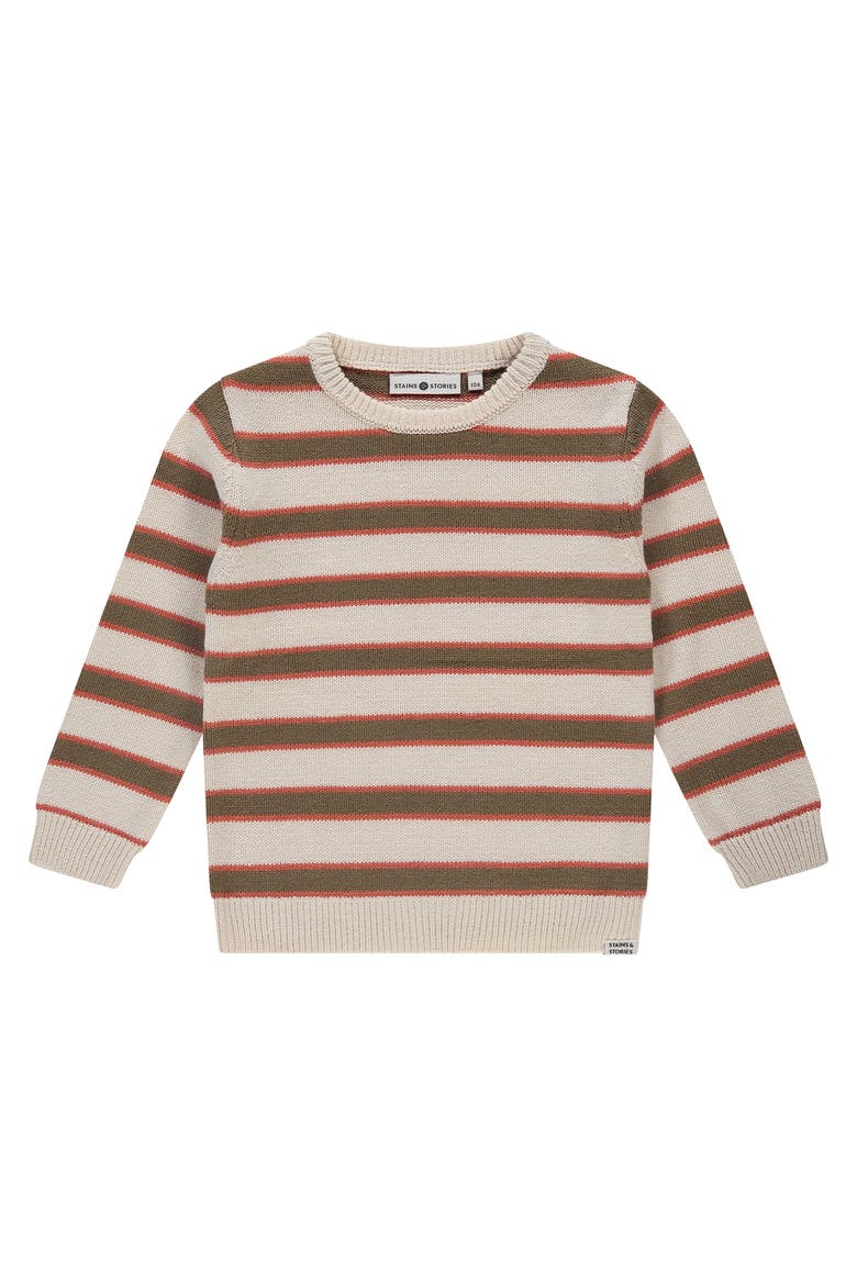 Multi-Stripe Knit Sweater, Main, color, Off White
