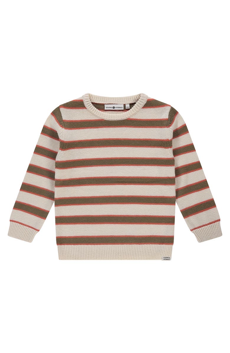Stains and Stories by Babyface Multi-Stripe Knit Sweater, Main, color, Off White