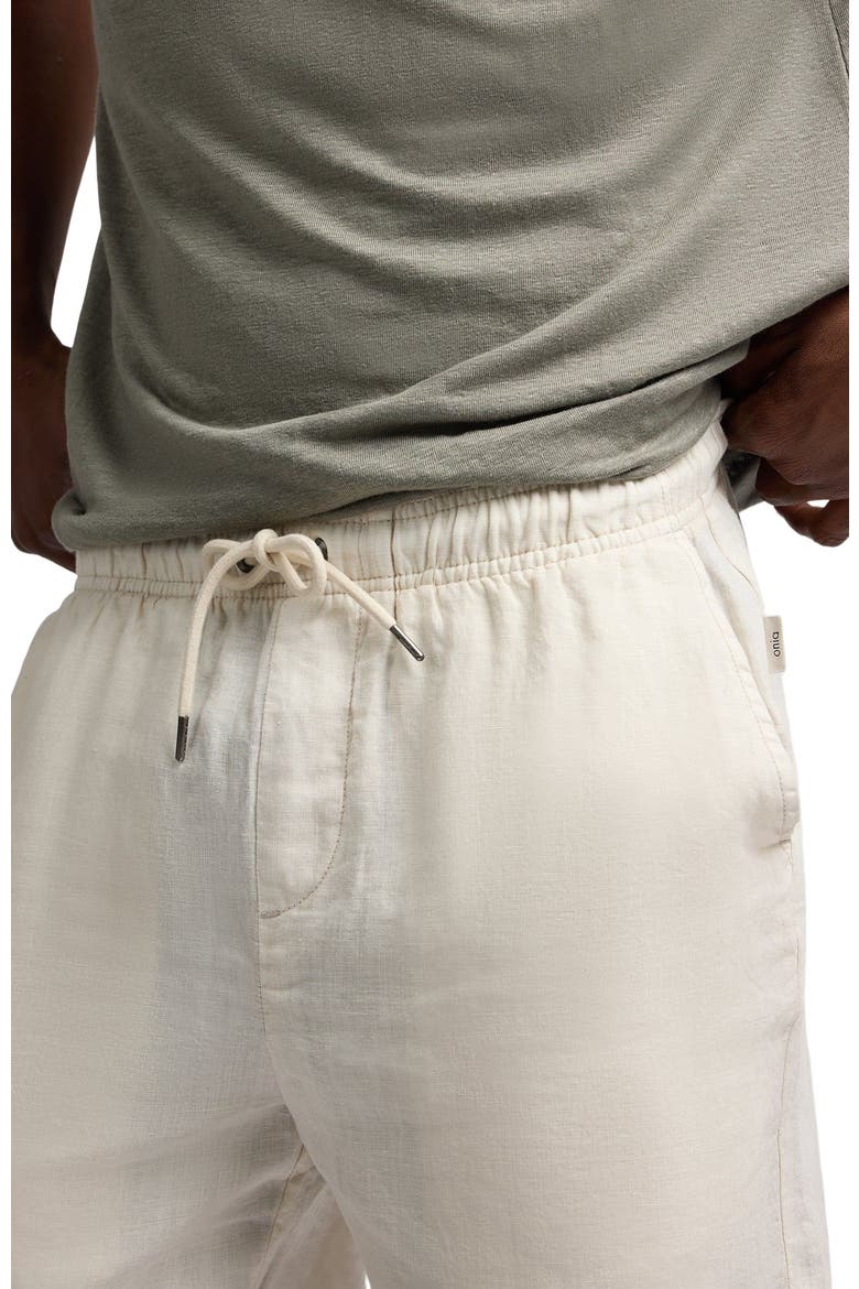 Pigment Dye Linen Pull On Short, Alternate, color, Bone