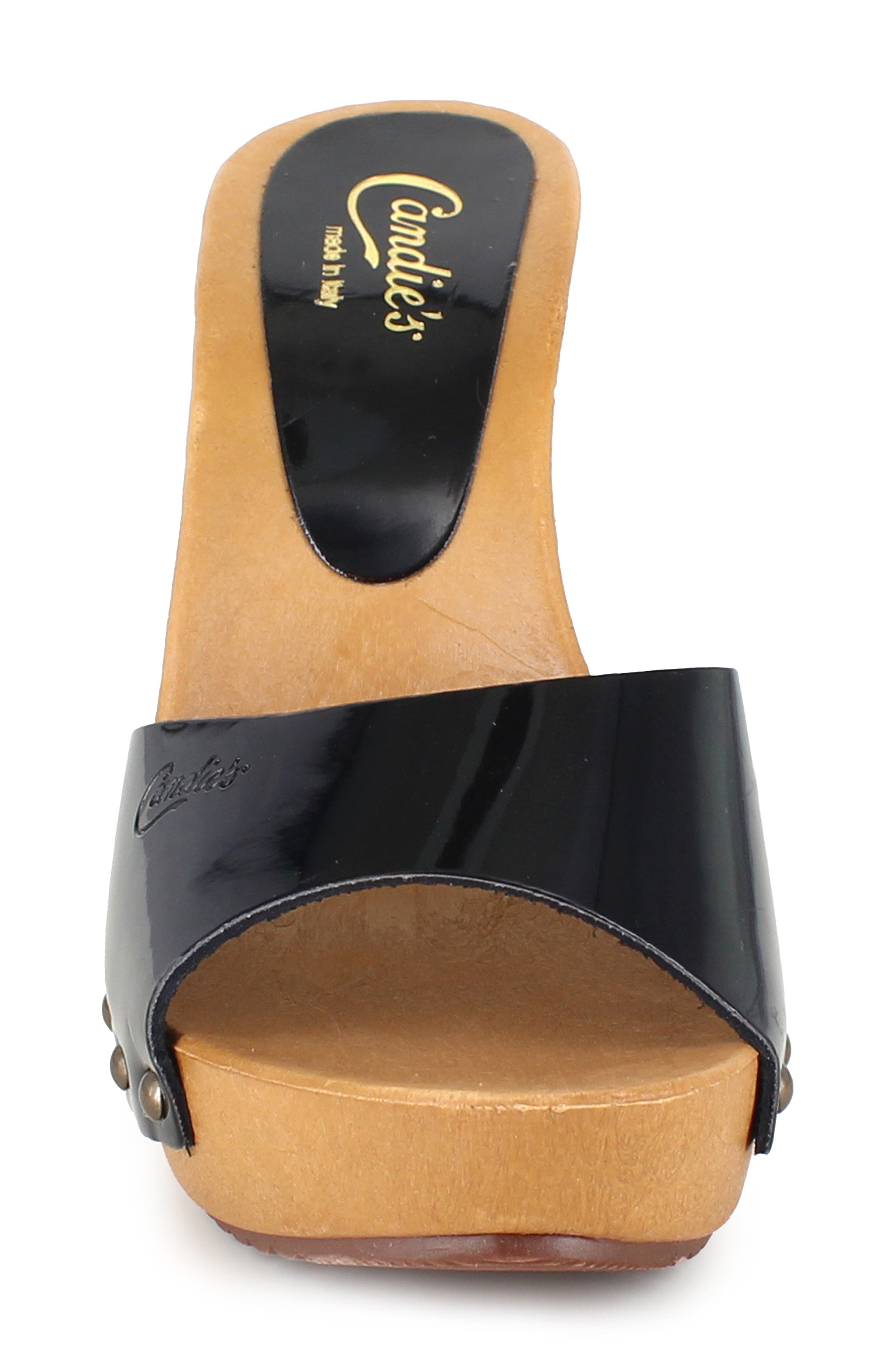 Candie's Viviana Slide Sandal, Alternate, color, Black Patent