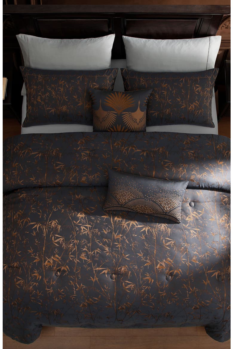 Bamboo Tree Bedding Set, Alternate, color, GREY