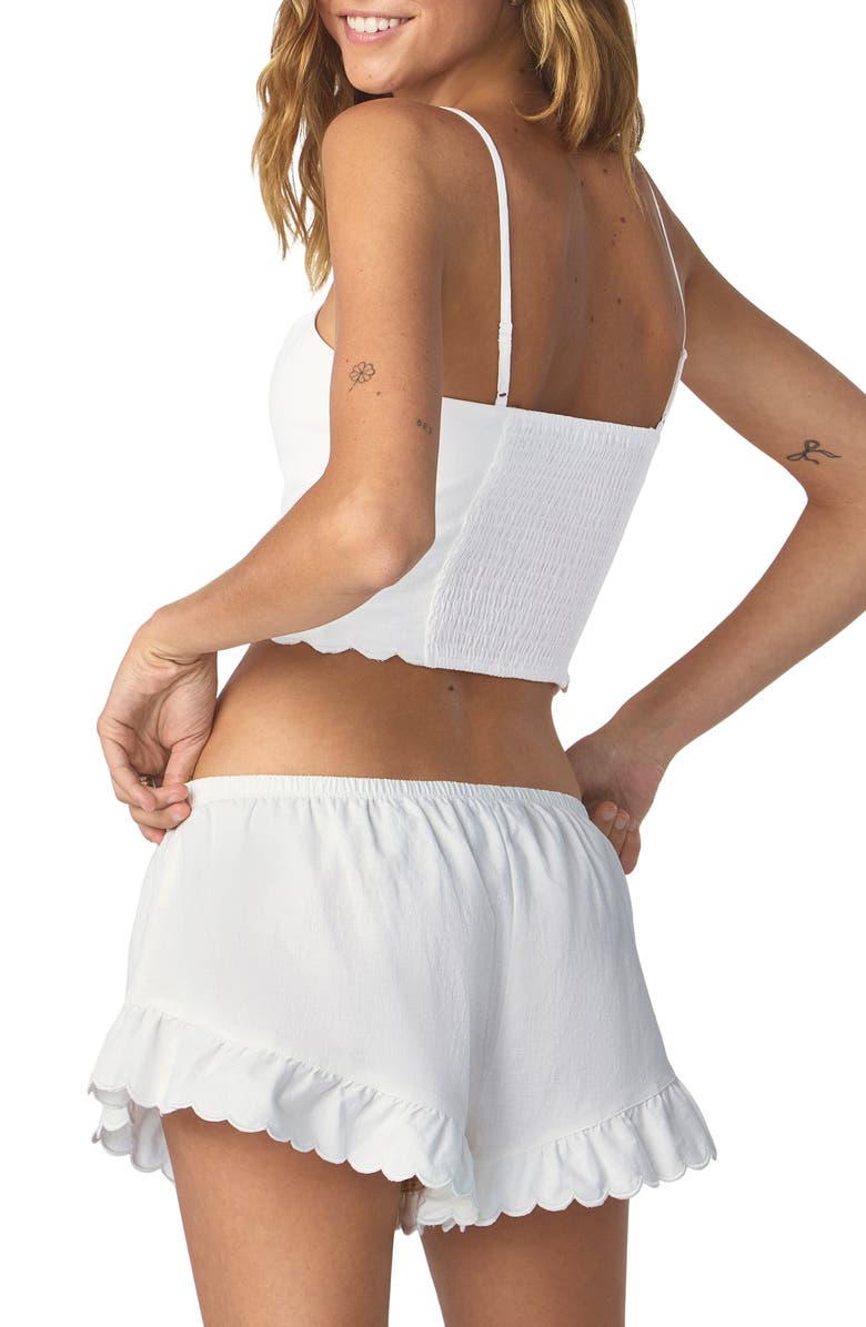 Florence by Mills Scallop Crop Camisole, Alternate, color, White