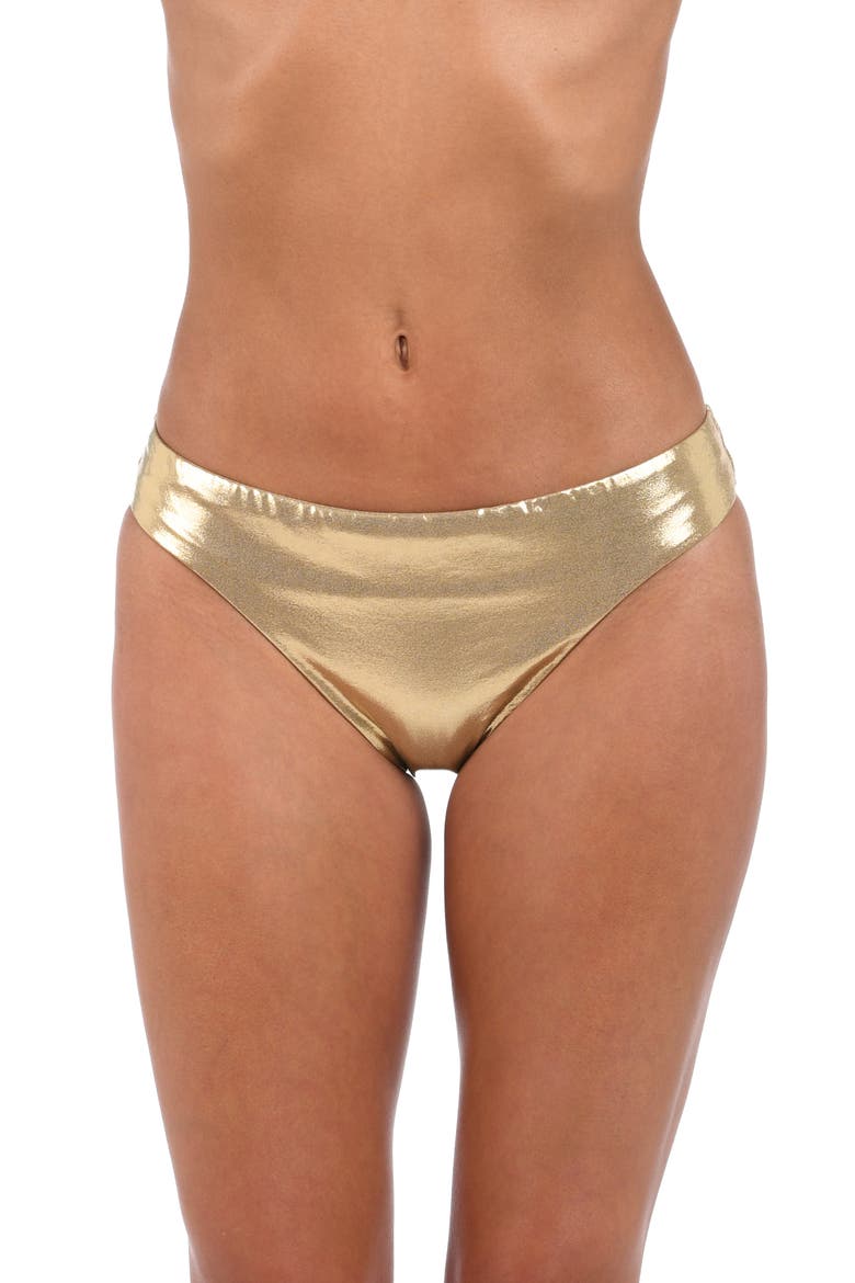 Glitz Hipster Bikini Bottoms, Main, color, GOLD